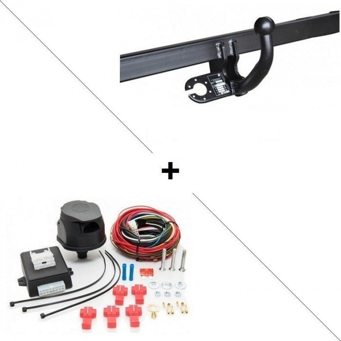 Attelage Dacia Duster II (01/18-10/23) Col de cygne + faisceau universel 7 broches + boitier électronique