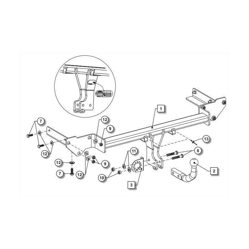 Attelage Démontable Opel Astra + Câblage 7 Broches - Kit Remorquage 1200 Kg