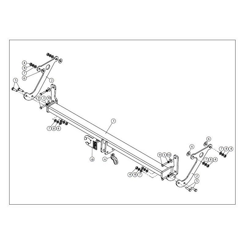 Attelage Amovible + Câblage Pour Citroën C5 Tourer - Classe 2, 1800kg, Inox, Neuf Sous Garantie