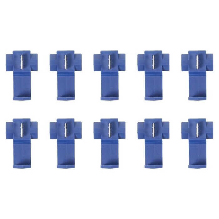 Lot de 10 connecteurs rapides bleus pour fil de 1 - 2,5 mm de diamètre