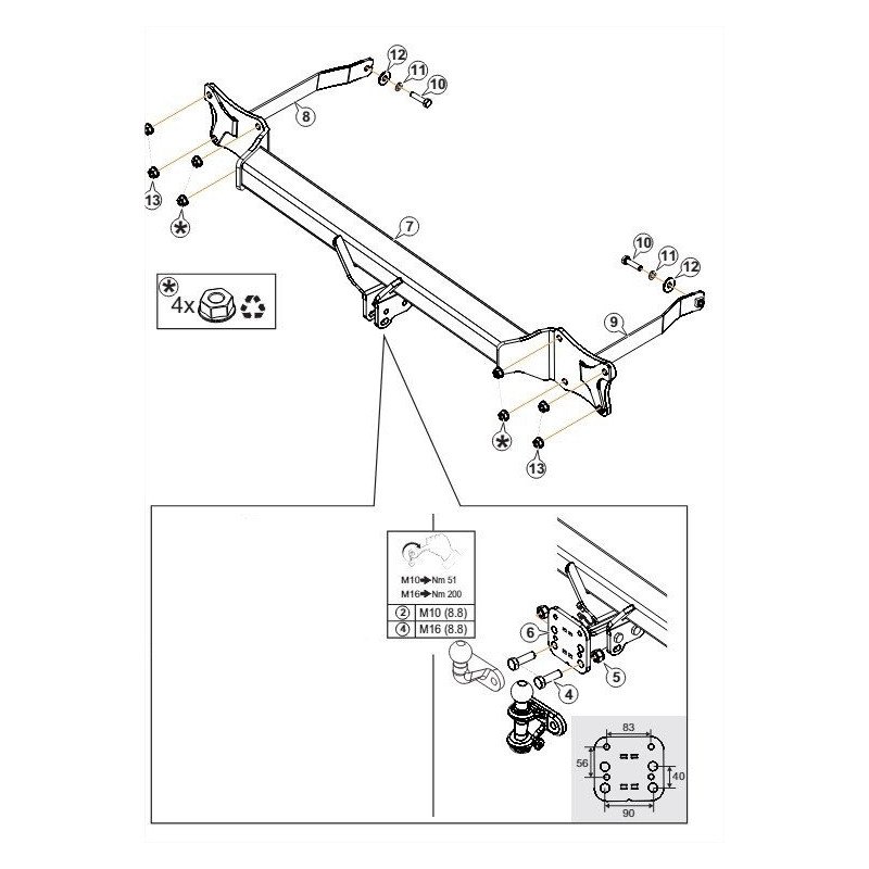 Porte-vélos Pour Attelage 2 Vélos - Capacité 60kg - Compatible VAE - Verrouillage Rapide Et Anti-vol - Neuf
