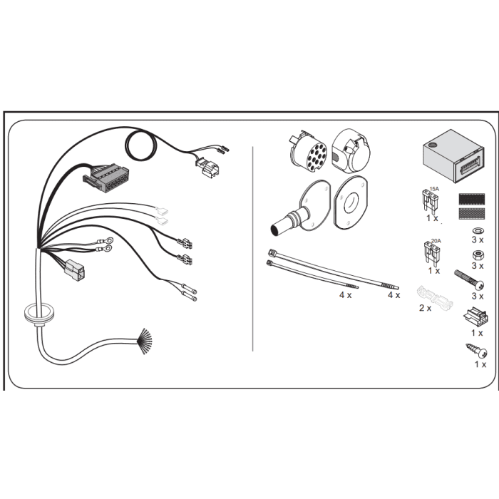 Faisceau équivalent constructeur 13 broches pour Mercedes Classe S W223 (10/2020-)