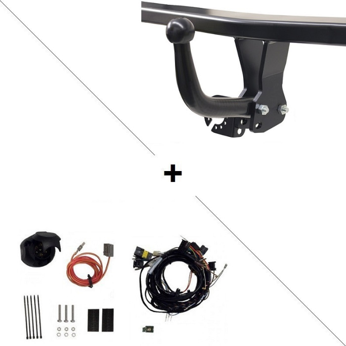 Attelage Fiat Ducato Fourgon et Plateau Ducato Fourgon Fourgon (07/2021-06/2024) col de cygne + Faisceau spécifique 7 broches T