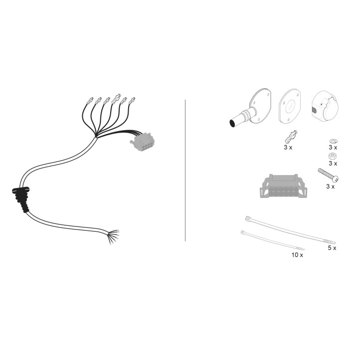Attelage Volkswagen Transporter T6 Caravelle (07/2015-10/2019) RDSOH + Faisceau spécifique 7 broches AC