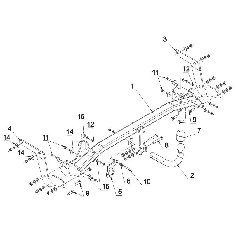 Attelage Rigide Complet Pour Citroën Saxo (1996-2003) + Faisceau électrique 7 Broches - 13