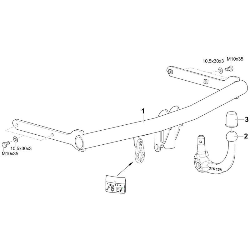 Attelage (boule De Remorquage) Pour Volkswagen Touran 1 Phase 2 - Occasion - Garantie 3 Mois